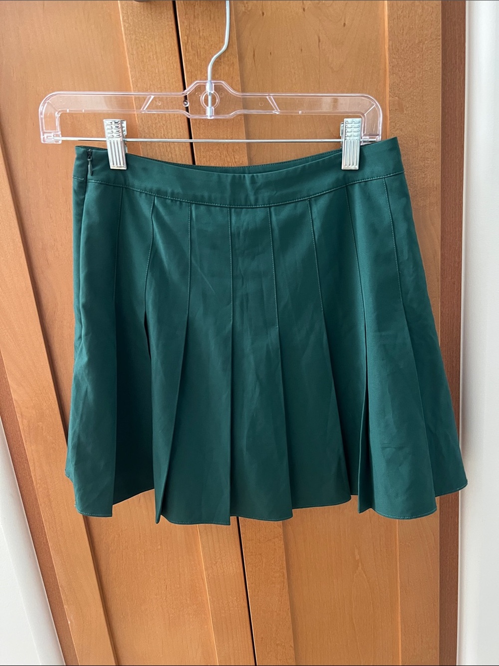 HALARA Emerald Green Pleated Skater Skirt
